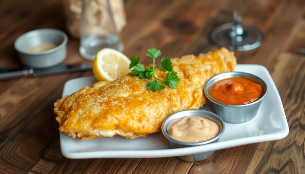 Fried cod fish