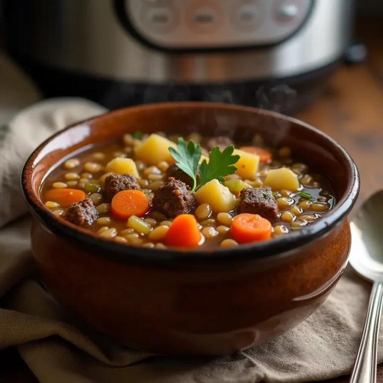 instant pot beef barley soup