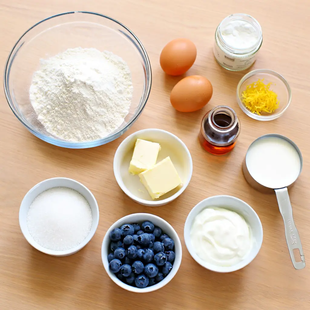 lemon blueberry coffee cake ingredients